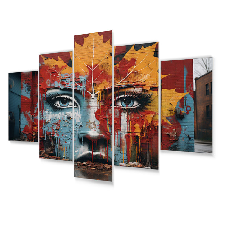DesignArt Toronto Urban Graffiti II Canada Metal Wall Art Living Room Set Wayfair Canada